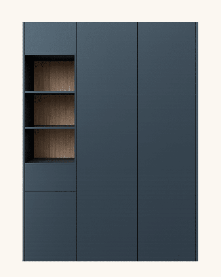 Meuble d'entrée sur mesure 230 cm avec rangements intégrés 4